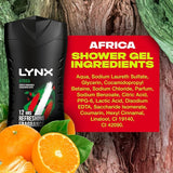 Lynx 12hr Refreshing Africa Squeezed Mandarin & Sandalwood Bodywash, 225mlL