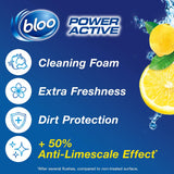 Bloo Power Active Toilet Rim Block Lemon, with Anti-Limescale, Cleaning Foam