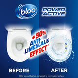 Bloo Power Active Toilet Rim Block Lemon, with Anti-Limescale, Cleaning Foam