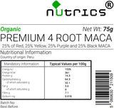 NUTRICS ORGANIC PREMIUM 4 ROOT MACA 60 CAPSULES