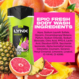 Lynx Epic Fresh Grapefruit & Tropical Pineapple Scent Shower Gel 500ml