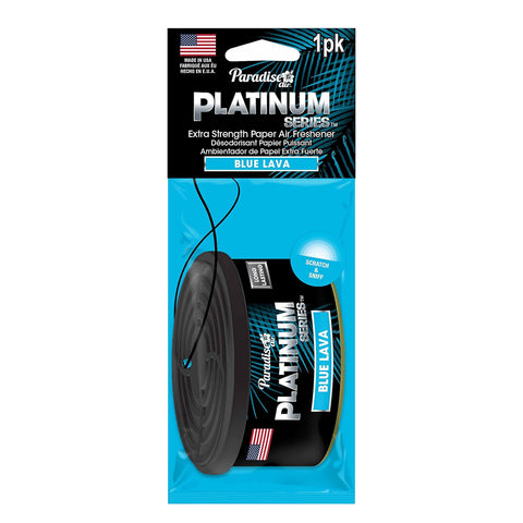 Paradise Air Platinum Series Blue Lava Hanging Paper Car Air Freshener
