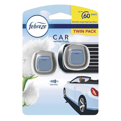 Febreze Car Clip Twin Pack Cotton Fresh