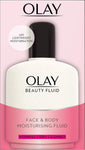 Olay Beauty Fluid Face And Body Moisturiser 200ml