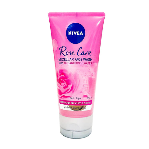 NIVEA ROSE CARE MICELLAR FACE WASH WITH ORGANIC ROSE WATER 150 ML