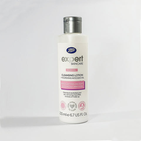 BOOTS EXPERT SKINCARE NORMAL CLEANSING LOTION +NOURISHING AVOCADO OIL 200 ML