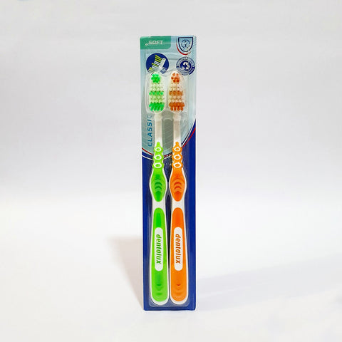 DENTALUX CLASSIC SOFT TOOTHBRUSH TWIN PACK