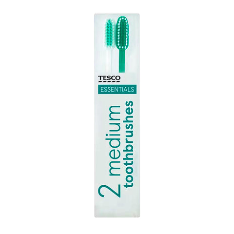 TESCO ESSENTIALS MEDIUM TOOTHBRUSH