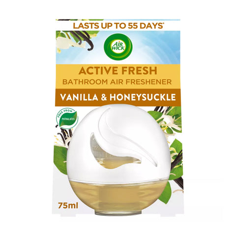 Air Wick Vanilla & Honeysuckle Active Fresh Bathroom Air Freshener 75ml