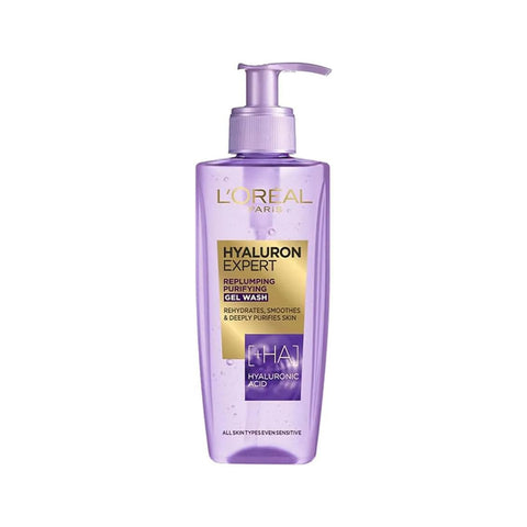 L'Oréal Paris Hyaluron Expert Gel Wash, Hyaluronic Acid, Hydrates and Replumps Skin, 200ml