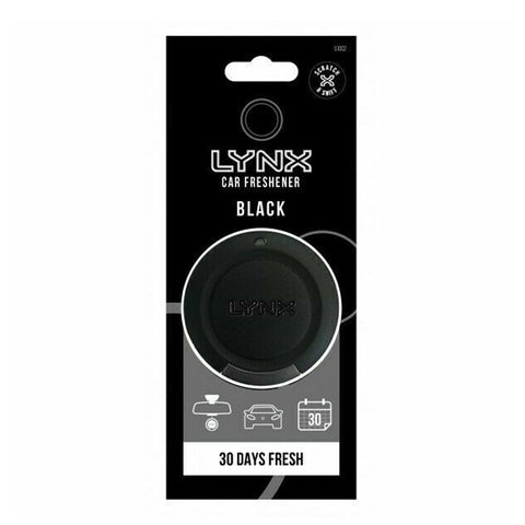 Lynx 3D Hanging Car Air Freshener - Black
