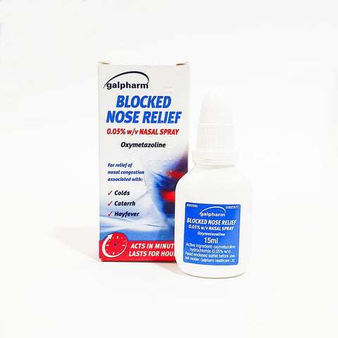GALPHARM BLOCKED NOSE RELIEF 0.05% w/v NASAL SPRAY 15 ML