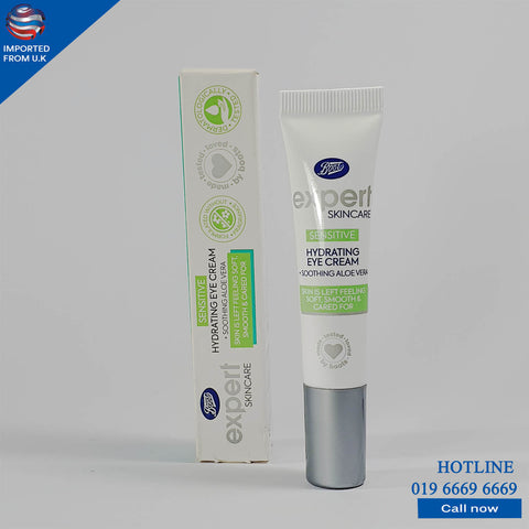 BOOTS EXPERT SENSITIVE HYDRATING + SOOTHING ALOE VERA EYE CREAM 15 ML