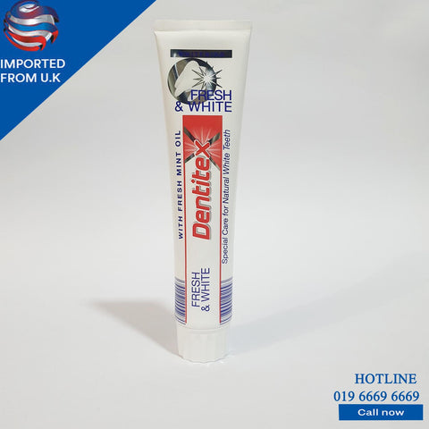 DENTITEX FRESH & WHITE WHITENING TOOTHPASTE 125 ML