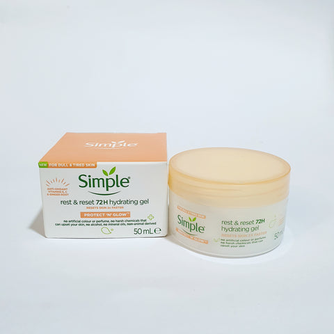 SIMPLE REST AND RESET 72 HOUR HYDRATING GEL 50ML