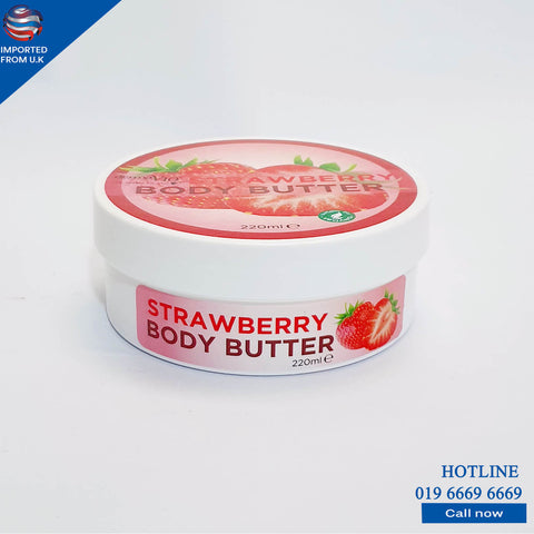 DERMA V10 STRAWBERRY BODY BUTTER 220ML
