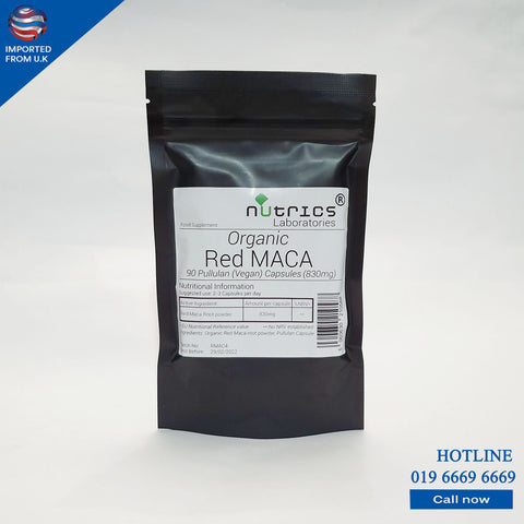 NUTRICS ORGANIC RED MACA 90 CAPSULES