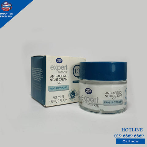 BOOTS EXPERT SKINCARE ANTI-AGEING NIGHT CREAM +Q10 50 ML