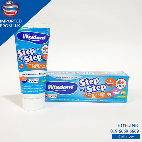WISDOM STEP BY STEP 4+ YEARS TOOTHPASTE 75 ML