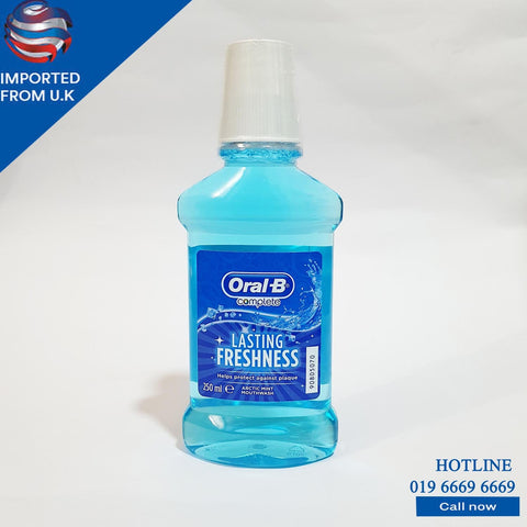 ORAL-B COMPLETE LASTING FRESHNESS ARCTIC MINT MOUTHWASH 250 ML