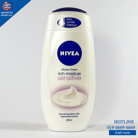 NIVEA RICH MOISTURE SENSITIVE SHOWER CREAM 250 ML